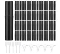 Hejo 100Pcs Mini Perfume Atomiser Refillable, 2ML Spray Atomizer Empty Bottles, Travel Perfume Bottle, Mini Perfume Refillable Bottles for Travel, Business Meetings, Entertainment (Black)