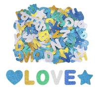Hejo 196Pcs Glitter Letters Foam Stickers, Alphabet Glitter Sticker, Stickers Letter for Crafts, Sparkling Foam Self-Adhesive Letters Stickers for Decoration Kids Learning