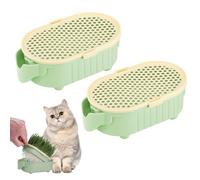 Hejo 2 Pcs Cat Grass Planter, Hydroponic Cat Grass Pot, Soil-free Catnip Plant Box for Beginners, Cat Grass for Indoor Cats, Reusable Seed Germination Tray for Home Office Garden (Seeds Not Included)
