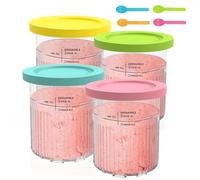 Hejo 4 Pcs Ice Cream Tubs for Ninja CREAMi Deluxe NC500 NC501 UK Series