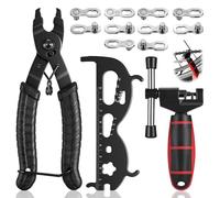 Hejo Bike Chain Repair Tool Set- Includes Professional Chain Breaker & Master Link Pliers, Precision Caliper, 6-8/9/10/11/12 Speed Quick Links - Essential Tool for MTB, Road & City Cyclists