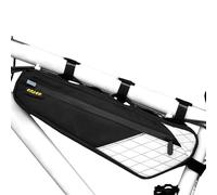 Hejo Bike Frame Bag, Bicycle Bag for Cycling Waterproof, 2.5 L Reflective Triangle Bike Storage Bags with Two Side Pockets Storage Pouch for Outdoor Mountain & Road Bikes