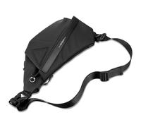 Hejo Men's Waterproof Sling Crossbody Bag - Stylish Chest Pack with Headphone Jack, Unisex Multifunctional Shoulder Bag for Travel Gym Hiking & School (Black)