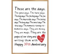 HEJOYN 30th Anniversary Card for Couple Husband Wife