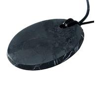 Heka Naturals Shungite Crystal Necklace Pendant | Healing Crystals & Chakra Necklace - Gemstone Jewellery for Men & Women - Spiritual and Joyous Gifts (Small Oval)