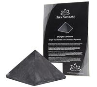 Heka Naturals Unpolished Shungite Pyramid Black Stone Crystal | 5cm - Desk Decor Shungite Stone for Home or Office - Chakra Stones, Healing Crystals, Meditation Pyramid
