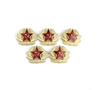 Heka Naturals USSR Red Army Badge | Wheat Wreath Cockade With Embossed Red Star and Soviet Hammer & Sickle Motif - Kokarda, Military Memorabilia, Unisex Brooch, Army Surplus & Costume, Great Gift Idea