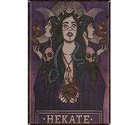 Hekate Goddess Hecate Pagan Mythology Magic Spirit Witch Book Shadows Family Halloween Tin Signs for Kitchen Home Office Bar Cafe Decor 8x12 Inch