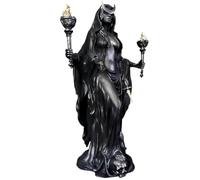 Hekate Niktipolos Statue - The Witch of The Night, Greek Goddess of Magic with Hounds, Pagan Altar Decor for Witchcraft, Moon Rituals, Spiritual Practice, Resin Figurine (2#)
