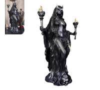 Hekate Niktipolos Statue, The Witch of The Night, Underworld Hekate Phōsphoros Light-Bringer or Morning Star Statue, Hecate Greek Goddess with Her Hounds of Magic Resin Sculpture (Love)