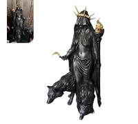 Hekate Niktipolos Statue, The Witch of The Night, Underworld Hekate Phōsphoros Light-Bringer or Morning Star Statue, Hecate Greek Goddess with Her Hounds of Magic Resin Sculpture (Freedom)