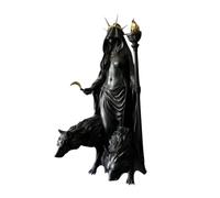 Hekate Niktipolos, The Witch of The Night, Underworld Hekate Phōsphoros Light-Bringer or Morning Star Statue, Hecate Greek Goddess with Her Hounds of Magic Resin Sculpture, Home Decor A02