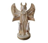 Hekate Statue Ancient Greek Triple Goddess of Magic Pagan Gold Tone 7" (18cm)