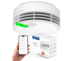 Hekatron Genius Plus Edition 2021 - Smoke detector with batteries and adhesive pads included - White