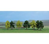 Heki 1140 Pack Of 8 Trees Light Green/Dark Green (Height 4 Cm)