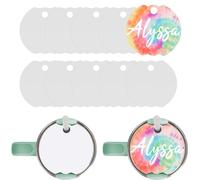 HeKimLee Name Plate, 10PCS Sublimation Acrylic Tumbler Lid Topper Name Tag for Stanley 40 oz H2.0 - Personalized Name Plates for Customized Stanley Cups