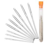 Hekisn Large-Eye Blunt Needles, Stainless Steel Yarn Knitting Needles, Sewing Needles, Crafting Knitting Weaving Stringing Needles,Perfect for Finishing Off Crochet Projects (9 Pieces)