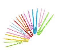 Hekisn Large-Eye Plastic Sewing Needles, 20pc Multicolor Blunt Hand-Sewing Needles, 2 Sizes (9cm/3.54" & 7cm/2.76") for Knitting, Crochet, DIY Crafts & Kids' Projects