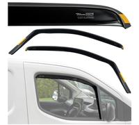 HEKO - Compatible with Toyota Proace City 2018+ Side Window Deflectors; Front; Two pcs; Wind Deflectors, Tinted, Aerodynamic, Quick and Easy Installation; Protection Against Wind and Rain