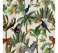 HEKO PANELS Fabric Oxford Waterproof Sold by the Metre Canvas Fabric Polyester Fabric for Sewing Fabrics Decorative Fabrics Waterproof Opaque Exotic Animals 2 Metres 155 x 200 cm