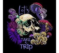 HEKO PANELS Oxford Fabric by Metre for Sewing Canvas Polyester Sewing Fabrics Decorative Material Water-Resistant Waterproof Non Transparent Skulls Mushrooms 1 Meter 155 x 100 cm 5 x 3 ft