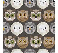HEKO PANELS Oxford Fabric by Metre for Sewing Canvas Polyester Sewing Fabrics Decorative Material Water-Resistant Waterproof Non Transparent Owls 1 Meter 155 x 100 cm 5 x 3 ft