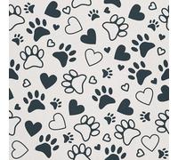 HEKO PANELS Oxford Fabric by Metre for Sewing Canvas Polyester Sewing Fabrics Decorative Material Water-Resistant Waterproof Non Transparent Paws Hearts 1 Meter 155 x 100 cm 5 x 3 ft
