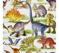 HEKO PANELS Oxford Fabric by Metre for Sewing Canvas Polyester Sewing Fabrics Decorative Material Water-Resistant Waterproof Non Transparent Dinosaurs 1 Meter 155 x 100 cm 5 x 3 ft