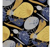 HEKO PANELS Oxford Fabric by Metre for Sewing Canvas Polyester Sewing Fabrics Decorative Material Water-Resistant Waterproof Non Transparent Flowers Abstract 1 Meter 155 x 100 cm 5 x 3 ft