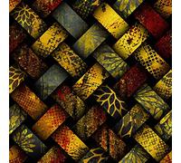 HEKO PANELS Oxford Fabric by Metre for Sewing Canvas Polyester Sewing Fabrics Decorative Material Water-Resistant Waterproof Non Transparent Geometric Pattern 1 Meter 155 x 100 cm 5 x 3 ft