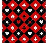 HEKO PANELS Oxford Fabric by Metre for Sewing Canvas Polyester Sewing Fabrics Decorative Material Water-Resistant Waterproof Non Transparent Playing Card Figures 1 Meter 155 x 100 cm 5 x 3 ft