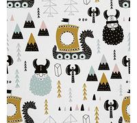 HEKO PANELS Oxford Fabric by Metre for Sewing Canvas Polyester Sewing Fabrics Decorative Material Water-Resistant Waterproof Non Transparent Vikings 1 Meter 155 x 100 cm 5 x 3 ft