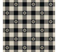 HEKO PANELS Oxford Fabric by Metre for Sewing Canvas Polyester Sewing Fabrics Decorative Material Water-Resistant Waterproof Non Transparent Flowers Checkered 1 Meter 155 x 100 cm 5 x 3 ft