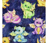 HEKO PANELS Oxford Fabric by Metre for Sewing Canvas Polyester Sewing Fabrics Decorative Material Water-Resistant Waterproof Non Transparent Dragons 1 Meter 155 x 100 cm 5 x 3 ft