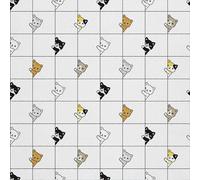 HEKO PANELS Oxford Fabric by Metre for Sewing Canvas Polyester Sewing Fabrics Decorative Material Water-Resistant Waterproof Non Transparent Cats Checked 1 Meter 155 x 100 cm 5 x 3 ft