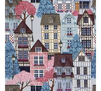 HEKO PANELS Oxford Fabric by Metre for Sewing Canvas Polyester Sewing Fabrics Decorative Material Water-Resistant Waterproof Non Transparent Houses 1 Meter 155 x 100 cm 5 x 3 ft