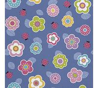 HEKO PANELS Oxford Fabric by Metre for Sewing Canvas Polyester Sewing Fabrics Decorative Material Water-Resistant Waterproof Non Transparent Ladybugs Flowers 1 Meter 155 x 100 cm 5 x 3 ft