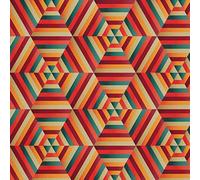 HEKO PANELS Oxford Fabric by Metre for Sewing Canvas Polyester Sewing Fabrics Decorative Material Water-Resistant Waterproof Non Transparent Geometric Illusion 1 Meter 155 x 100 cm 5 x 3 ft