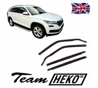 Heko Wind Deflectors Fits Skoda Kodiaq Mk1 2016-2023 4pcs BLACK