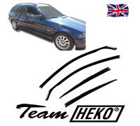 BMW 3 E46 Estate 5-door 1998-2005 4-pc Wind Deflectors HEKO Tinted