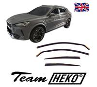 TeamHEKO wind deflectors Tinted compatible with CUPRA FORMENTOR SUV since 2020 4-pieces