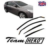 FORD FOCUS MK3 Estate or ST 5-door 2011-2018 4pc Wind Deflectors Heko Tinted