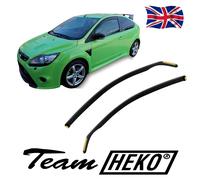TO FIT FORD FOCUS mk2 3-doors HTB ST 2004-2010 Front wind deflectors 2-pc HEKO
