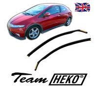Heko Wind Deflectors For Honda Civic Mk8 3-Door 2007-2012 2Pcs Tinted