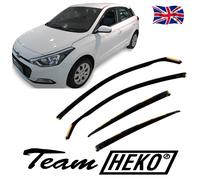 HYUNDAI i20 MK2 Hatchback 5-door 2015-2020 4-pc Wind Deflectors HEKO Tinted