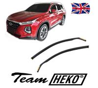 Heko Wind Deflectors For Hyundai Santa Fe 5 Door 2018-2024 2Pcs Tinted