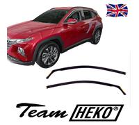 Wind deflectors 2-pc full HEKO tinted compatible with Hyundai Tucson mk4 SUV 2020-
