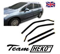 PEUGEOT 308 MK1 Estate 5-door 2008-2013 4-pc Wind Deflectors HEKO Tinted