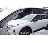 Team HEKO Wind Deflectors for Peugeot 5008 2024+ Front and Rear Set of Window Deflectors, Accessories Smoked UV & Scratch Resistant Acrylic In-Channel Fitting Air Ventilation & Rain Protection