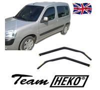Heko Wind Deflectors For Peugeot Partner 3-Door 2002-2008 2Pcs Tinted